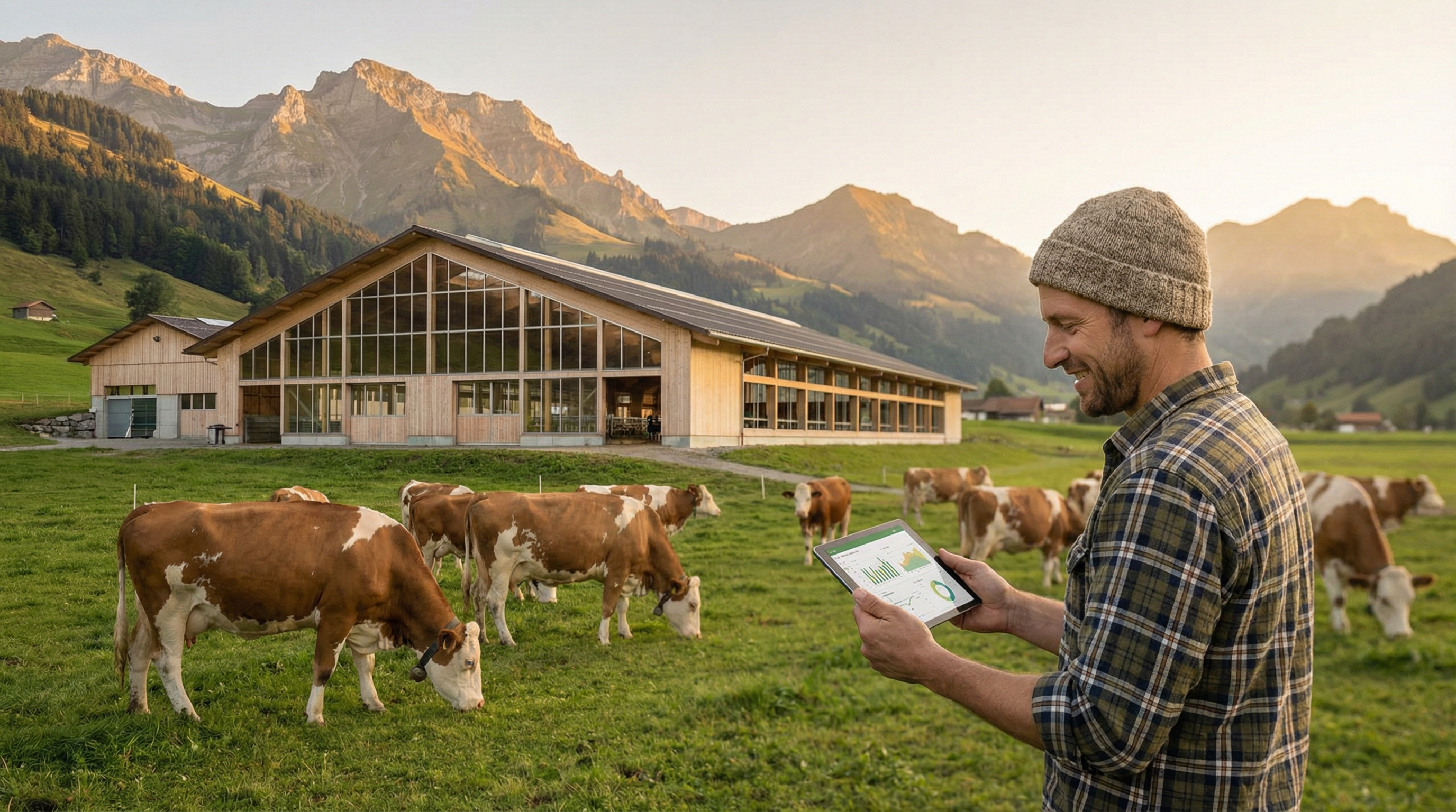 Schweizer Alpen Bauernhof
